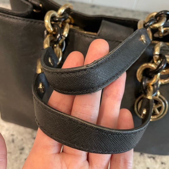 Michael Kors- Cynthia medium black satchel- 30S3TCYS2L - Picture 7 of 11